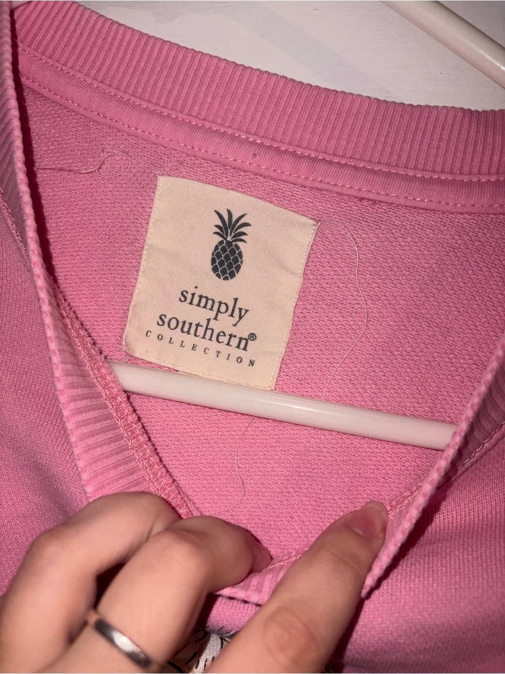 Simply Southern Pink Cow Graphic Crewneck Sweatshirt with Heart Sunglasses - Picture 2 of 4